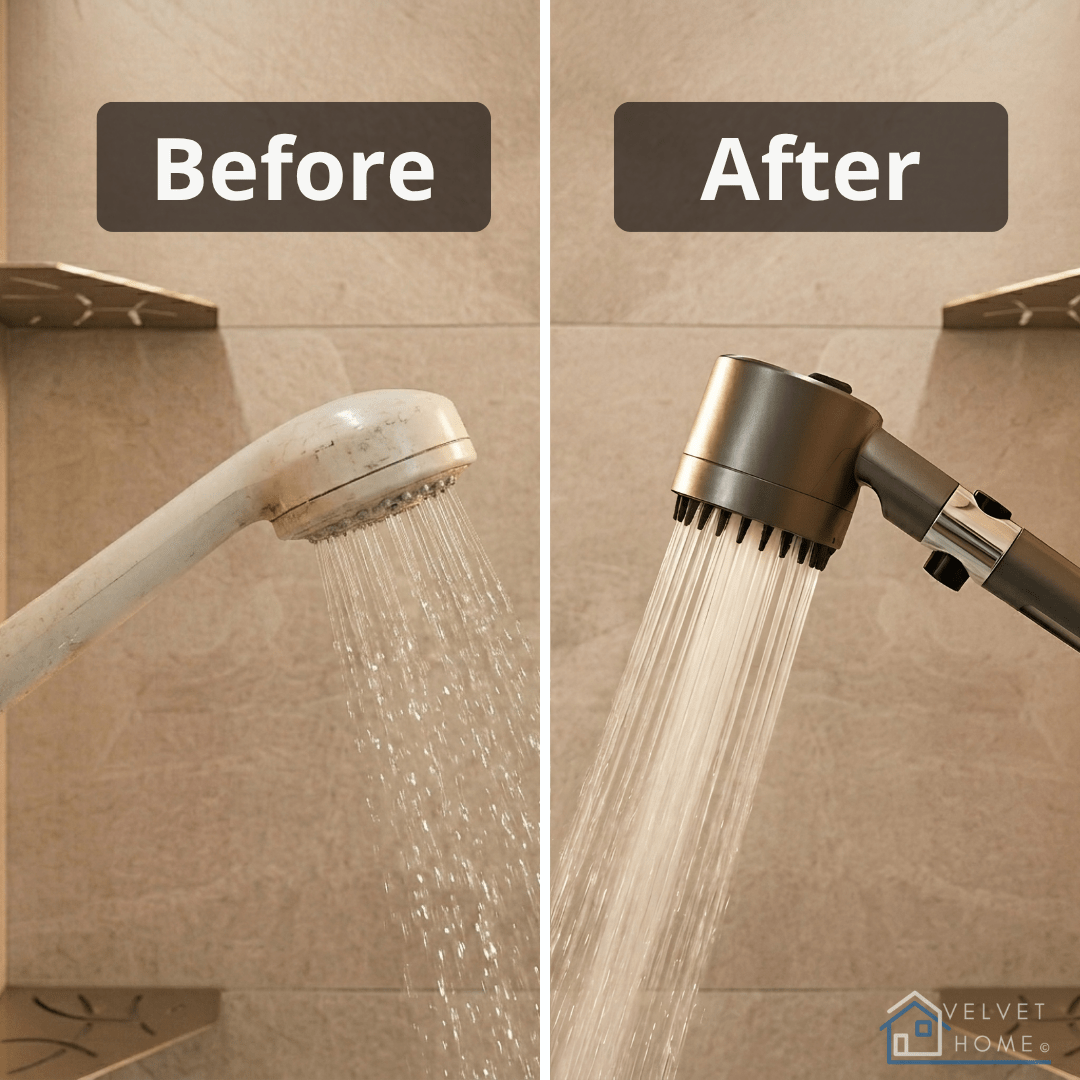 Filters the water before it reaches you